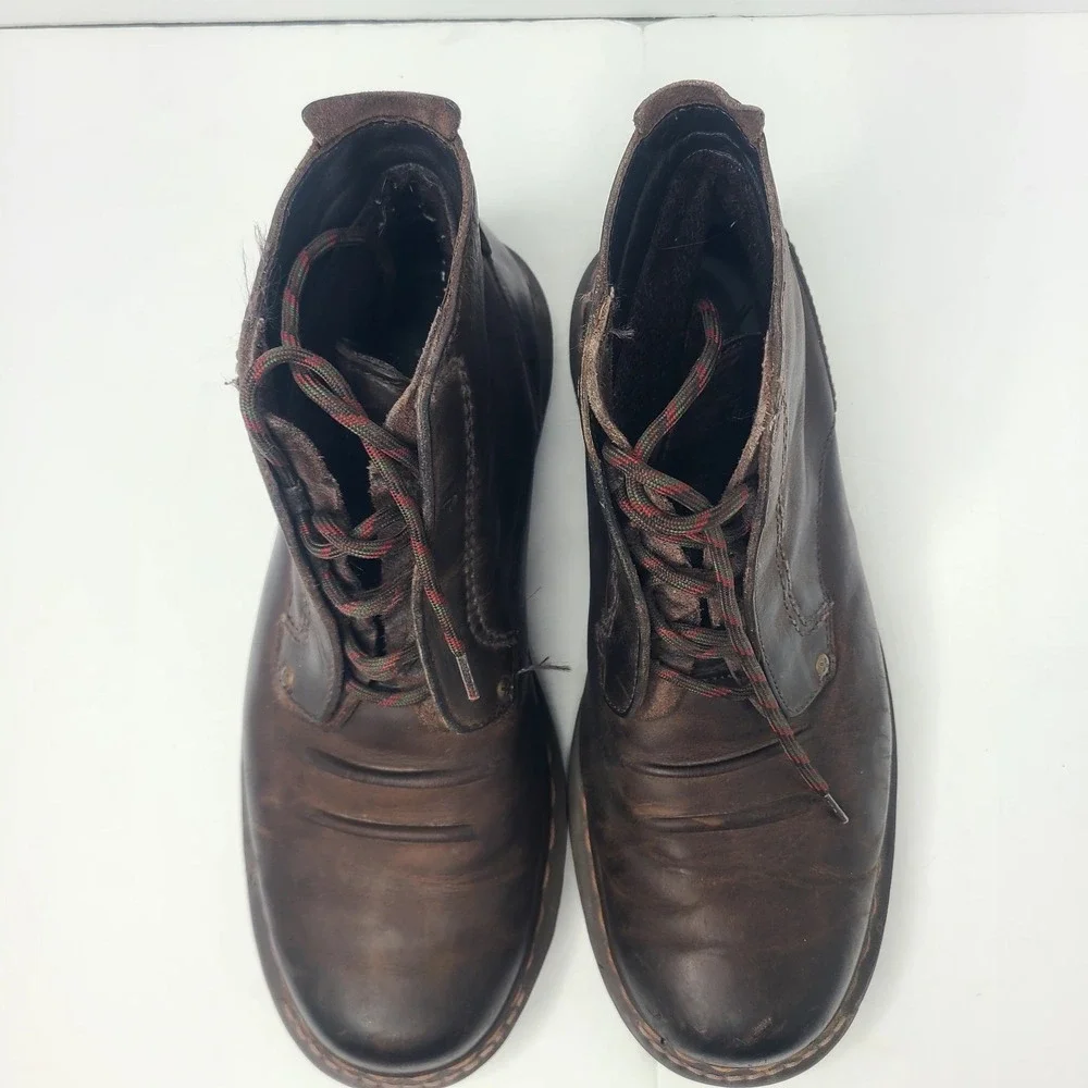 Dr. Martens 11539 Brown Leather Combat Boots Y2K Grunge Workwear US 11 00s